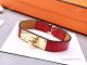 Best Copy Hermes Orange Calf Leather Bracelet & Gold Clip (9)_th.jpg